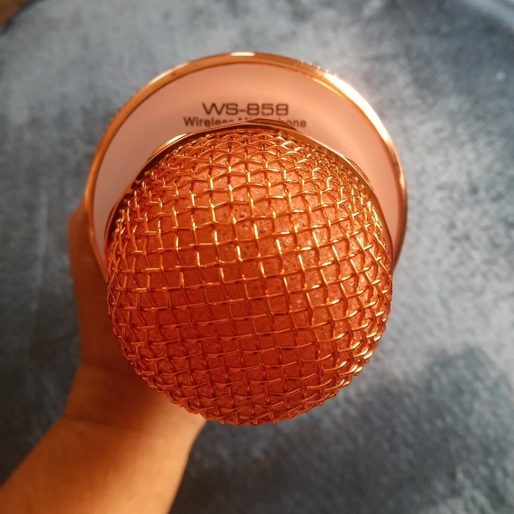 Wireless Karaoke Microphone - Rose Gold Handheld Bluetooth Mic
